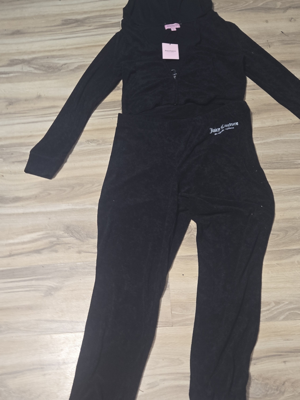 Juicy Couture Women's Black Velour Jumpsuit